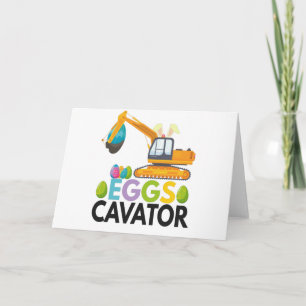 Eieren Cavator Grappige Graafmachine Paas Geschenk Kaart