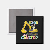 Eieren Cavator Paashaas Graafmachine Grappige Koni Magneet (Voorkant / Achterkant)
