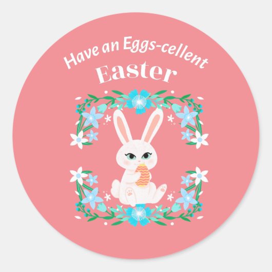 Eieren-Cellent Pasen Ronde Sticker (Voorkant)