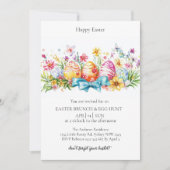 Eieren decoratie en eierjacht Uitnodiging (Voorkant)