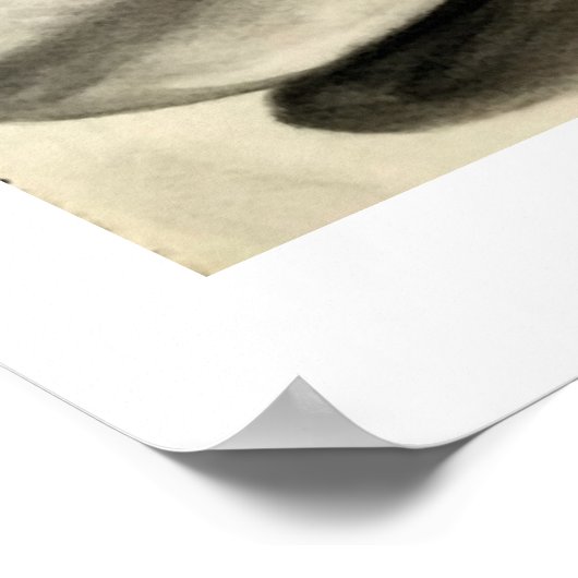 Eieren, een stilleven in houtskool poster (Hoek)