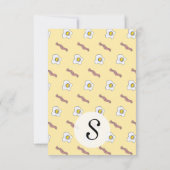 Eieren en Bacon Breakfast Foodie Funny Pattern Kaart (Achterkant)