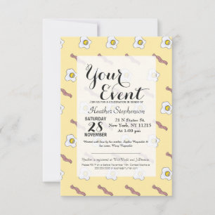 Eieren en Bacon Breakfast Foodie Funny Pattern Kaart