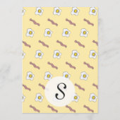 Eieren en Bacon Breakfast Foodie Funny Pattern Menu (Achterkant)