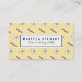 Eieren en Bacon Breakfast Foodie Funny Pattern Visitekaartje (Voorkant)