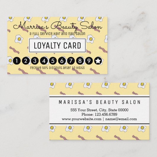 Eieren en Bacon Breakfast Foodie Loyalty Punch (Voorkant / Achterkant)