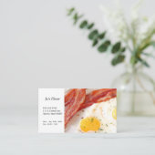 Eieren en bacon, gedroogd visitekaartje (Staand voorkant)