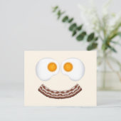 Eieren en Bacon Grin Briefkaart (Staand voorkant)