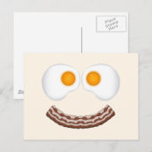 Eieren en Bacon Grin Briefkaart (Voorkant / Achterkant)