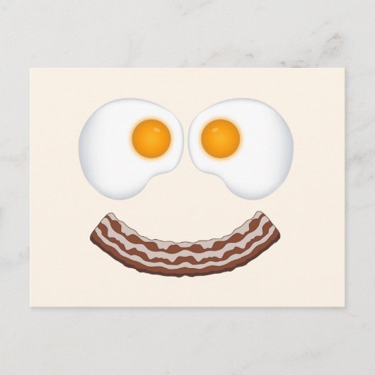 Eieren en Bacon Grin Briefkaart (Voorkant)