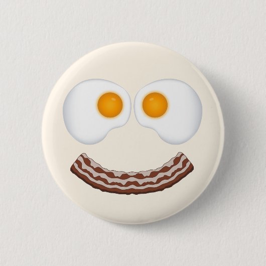 Eieren en Bacon Grin Button (Voorkant)