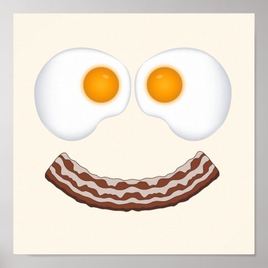 Eieren en Bacon Grin Poster (Voorkant)