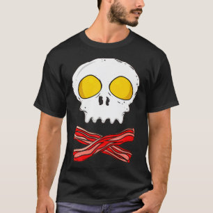Eieren en Bacon Keto Dieet Ontbijt Piraat Schedel T-shirt