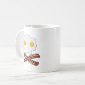 Eieren en Bacon Schedel Fun Mug Koffiemok (Voorkant links)