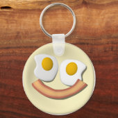 Eieren en bacongezicht. sleutelhanger (Voorkant)