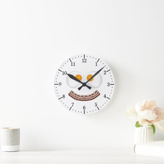 Eieren en bacteriegrammen ronde klok (Huis)