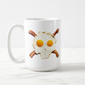 Eieren en bacteriën met een kant van de schedel koffiemok (Links)