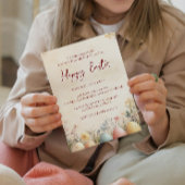 Eieren en bloemen geel gelukkig Pasen Kaart