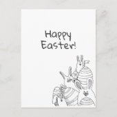 Eieren en Bunnies // Vrolijk Pasen Briefkaart (Voorkant)