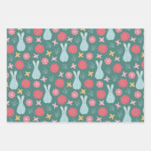 Eieren en kippen van het paashok inpakpapier vel (Voorkant 2)