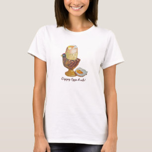 Eieren en kippenei beker met dippy yoke leuze t-shirt