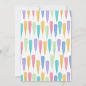 Eieren en kleurrijke veren Baby shower met tweelin Kaart (Achterkant)