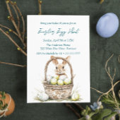 Eieren en konijntje in Basket Easter Egg Hunt Kaart