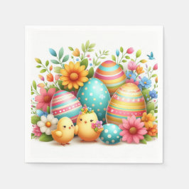 Eieren en kuikens feest servet