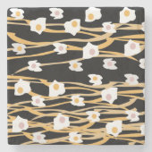 Eieren en noedels Inwendige patronen Stenen Onderzetter (Voorkant)