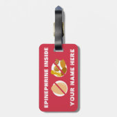 Eieren en Nut Allergy Alert Shark for Medical Kit Bagagelabel (Achterkant verticaal)