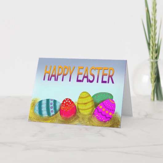 Eieren en ooster feestdagen kaart (Voorkant)