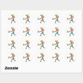Eieren en speenraan ronde sticker (Vel)