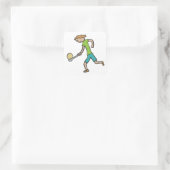 Eieren en speenraan vierkante sticker (Tas)