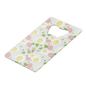 Eieren en worst Patroon Creditkaart Flessenopener (Achterkant Gekanteld)