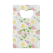 Eieren en worst Patroon Creditkaart Flessenopener (Achterkant)