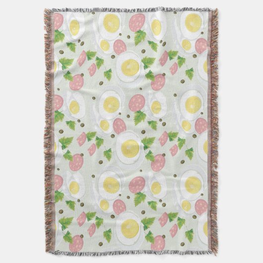 Eieren en worst Patroon Deken (Voorkant Verticaal)