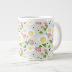 Eieren en worst Patroon Grote Koffiekop