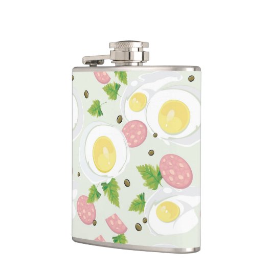 Eieren en worst Patroon Heupfles (Links)