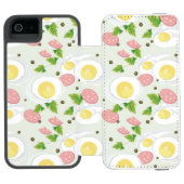 Eieren en worst Patroon Incipio iPhone Portemonnee Hoesje (Agenda Open)