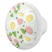 Eieren en worst Patroon Keramische Knop (Rechts)