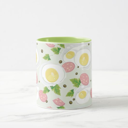 Eieren en worst Patroon Mok (Midden)