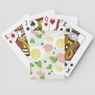 Eieren en worst Patroon Pokerkaarten