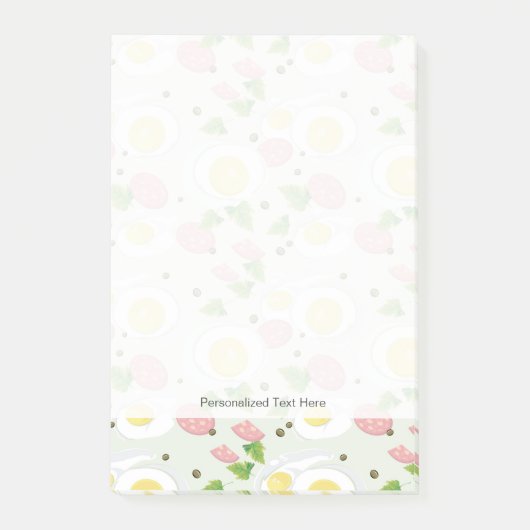Eieren en worst Patroon Post-it® Notes (Voorkant)