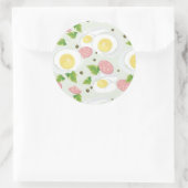 Eieren en worst Patroon Ronde Sticker (Tas)