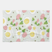 Eieren en worst Patroon Theedoek (Horizontaal)