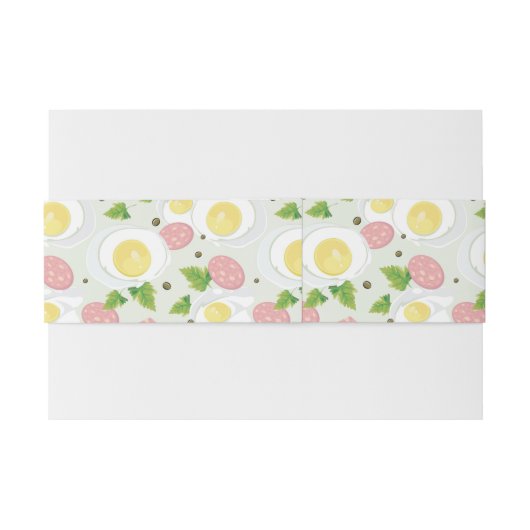 Eieren en worst Patroon Uitnodigingen Wikkel (Achterkant Voorbeeld)