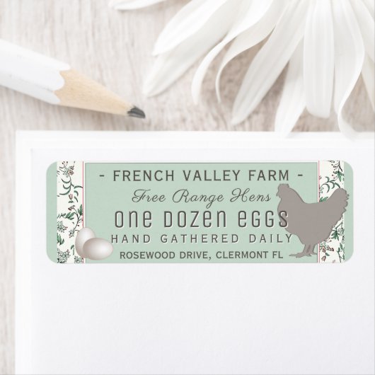 Eieren Etiket Rendement Adres Grootte Hen en Eiere (Insitu)