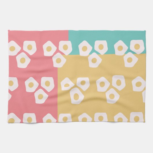 Eieren Fried Breakfast Colorful Theedoek (Horizontaal)