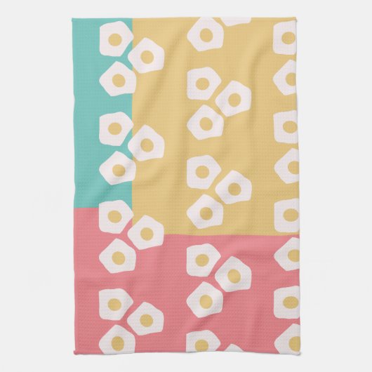 Eieren Fried Breakfast Colorful Theedoek (Verticaal)