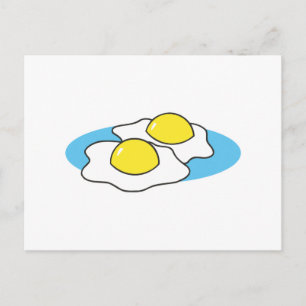 eieren gebakken met het zonnetje boven briefkaart